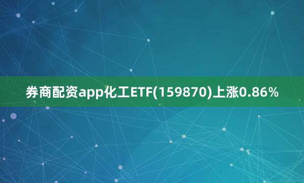 券商配资app化工ETF(159870)上涨0.86%